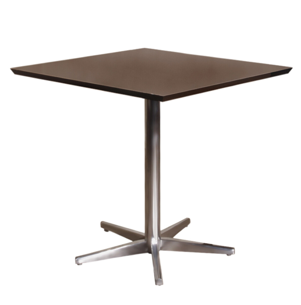MESA COMEDOR CUADRADA - MADERA CLARA - PATA METAL 