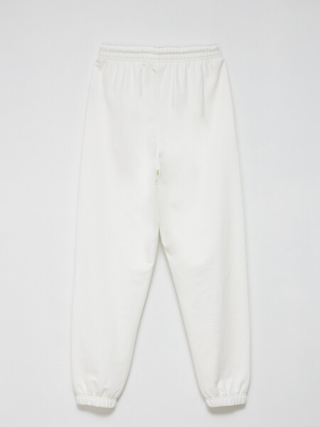 Pantalón deportivo con elástico Crudo