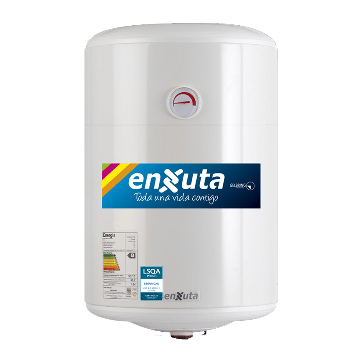 TERMOTANQUE DE ACERO 80 LITROS LÍNEA CILÍNDRICA ENXUTA 