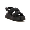 Sandalias Mujer Darkness Tiras Trenzadas Negro