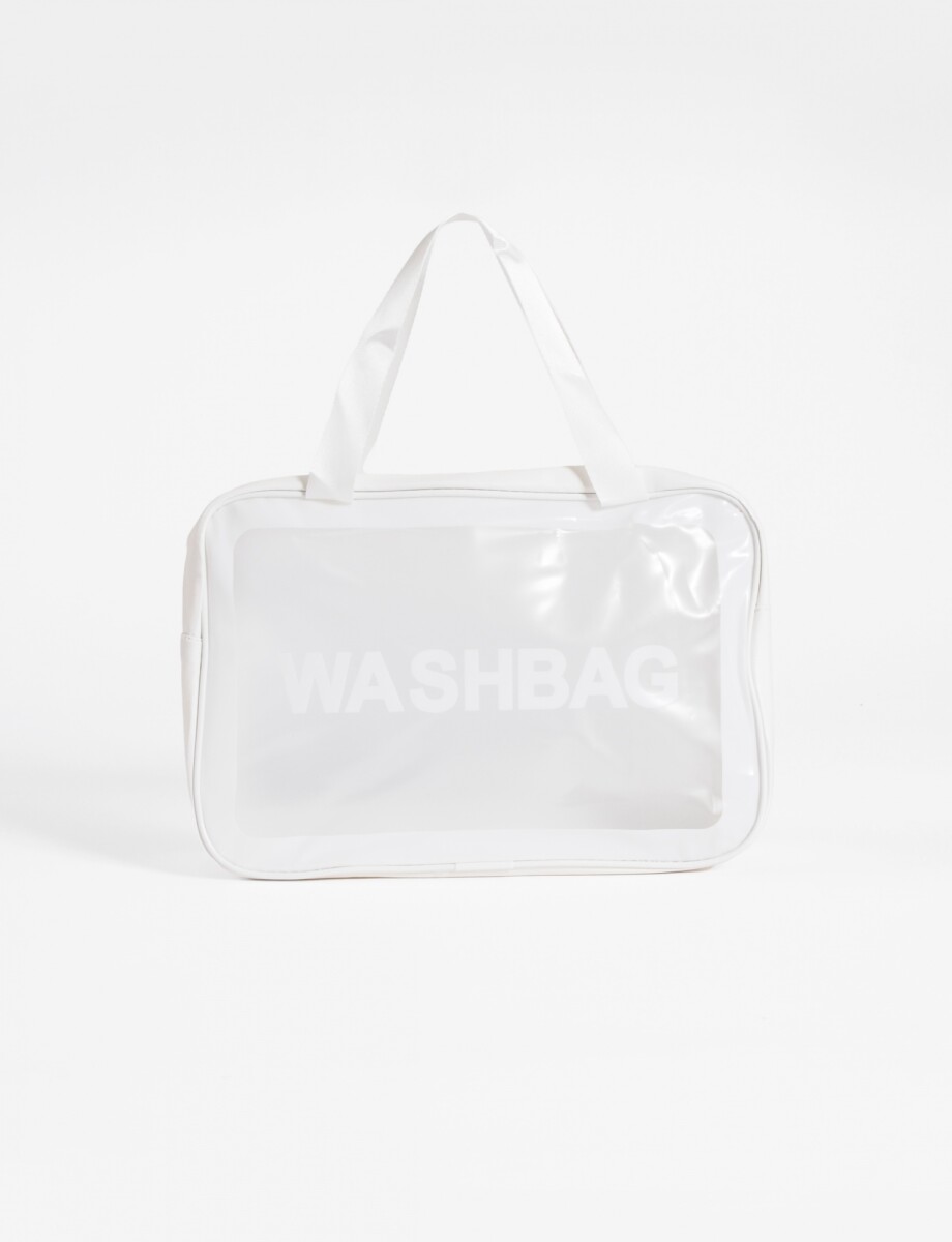 Estuche organizador washbag grande - blanco 