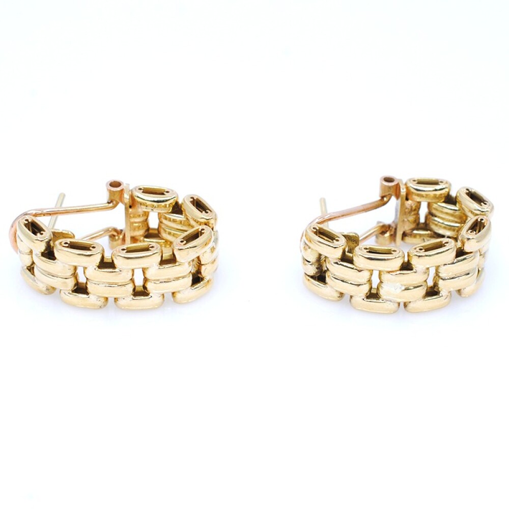 Caravanas en oro 18k estilo panther 4 hilos con clips Caravanas en oro 18k estilo panther 4 hilos con clips