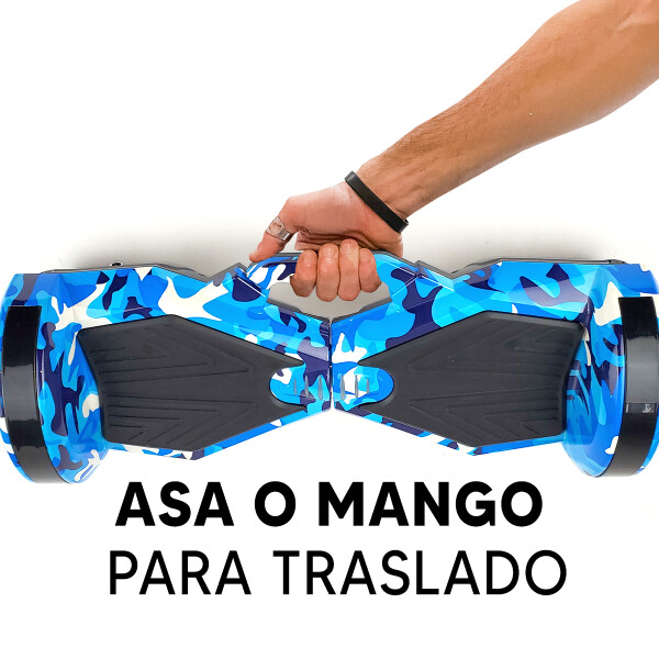 Skate Eléctrico Hoverboard 8" AZUL CAMUFLADO