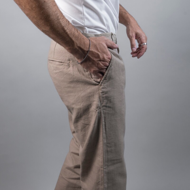 Pantalón de Lino Beige