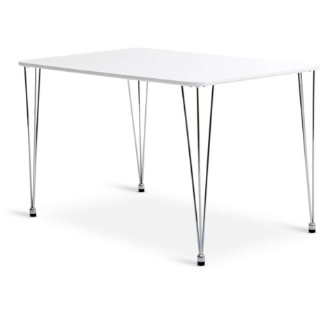 Mesa De Comedor Bannerup 76X120 Blanco/Cromo