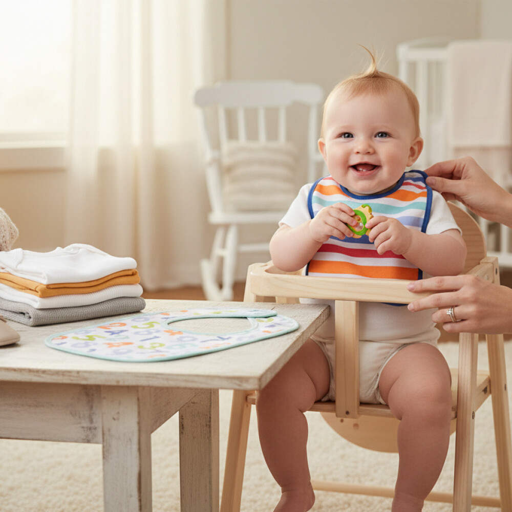 Set x3 baberos c velcro LORELLI azul