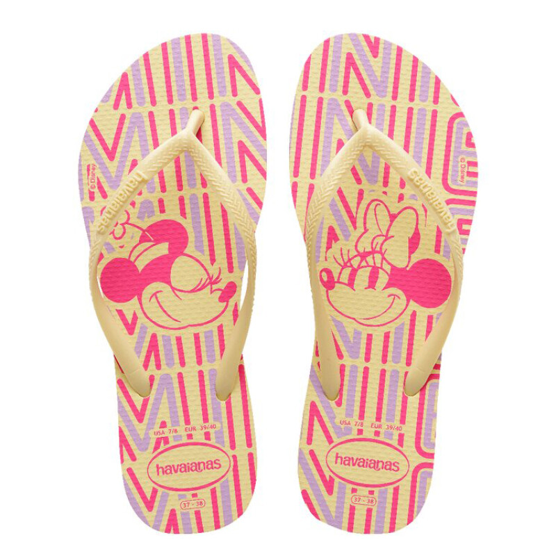 Sandalias Infantiles Havaianas Slim Disney Beige