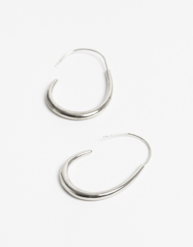 Aros Argollas Metal Aros Argollas Metal - Plateado Rodio