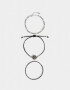 Pulseras Flexibles Sets Con flores Set De Pulseras Flexibles Con Flores - Plateado Antique Silver