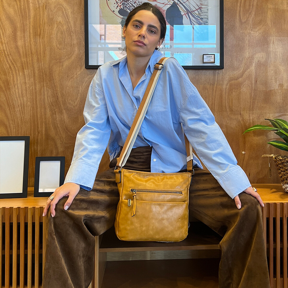 BANDOLERA MORRAL SIBERIA - MOSTAZA 