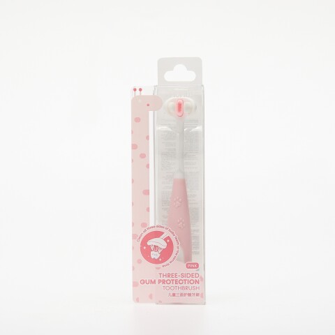 CEPILLO DE DIENTES DE TRES LADOS PARA PROTECCIÓN DE ENCÍAS PARA NIÑOS (ROSA) CEPILLO DE DIENTES DE TRES LADOS PARA PROTECCIÓN DE ENCÍAS PARA NIÑOS (ROSA)