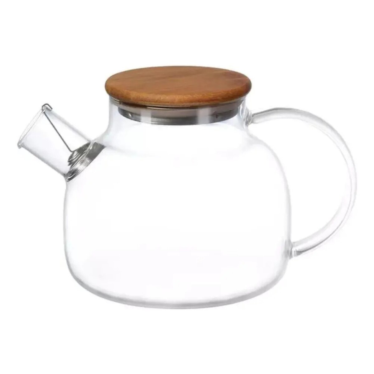 Set de Tetera de Vidrio con Tapa de Madera y 6 Tazas HH1561 