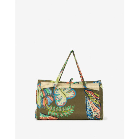 Esterilla Con Bolsita Estampada Combinacion Multicolor