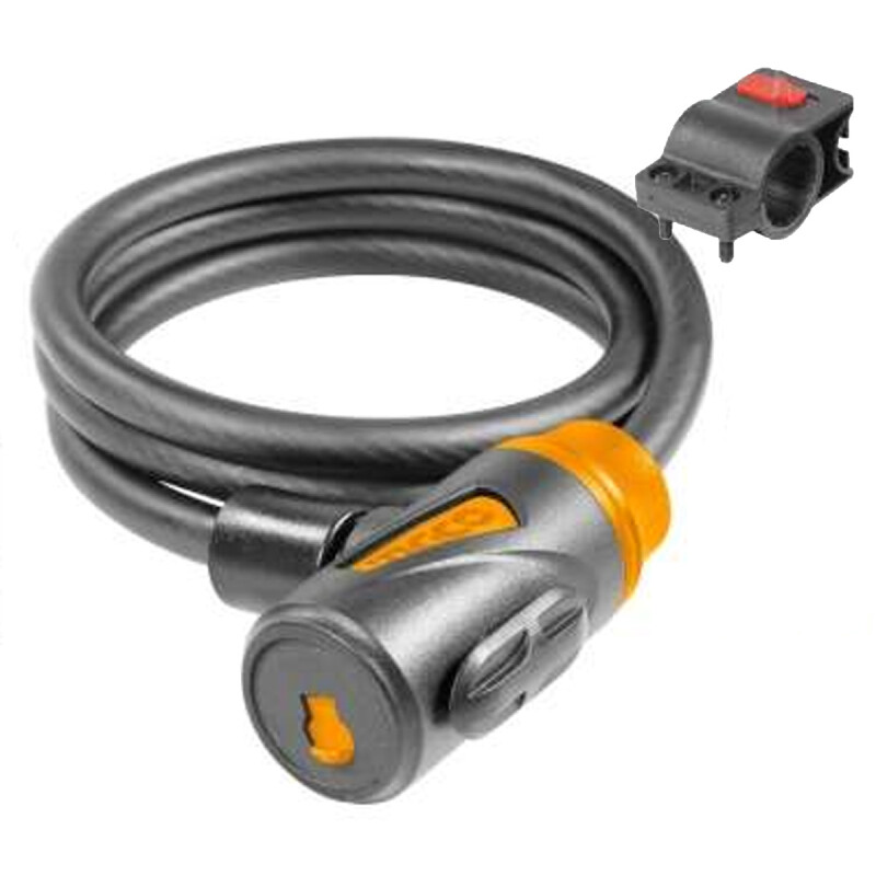 CANDADO PARA BICICLETA 12X1000MM CON CERRADURA INGCO DBK11210 CANDADO PARA BICICLETA 12X1000MM CON CERRADURA INGCO DBK11210