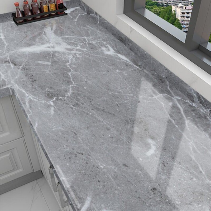 Vinilo Decoración Mesada Pared 60 Cm X 2m MARMOL GRIS