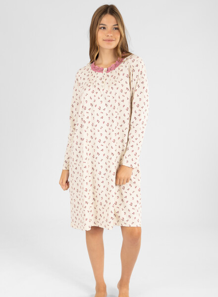 61.1594 camison flores Marfil