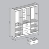 Ropero Placard Finestra 4 Ptas 3 C 1143FN Freijo Ropero Placard Finestra 4 Ptas 3 C 1143FN Freijo