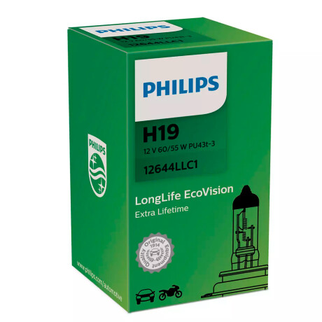 LAMPARA - H19 12V 60/55W PU43T-3 C1 PHILIPS LAMPARA - H19 12V 60/55W PU43T-3 C1 PHILIPS