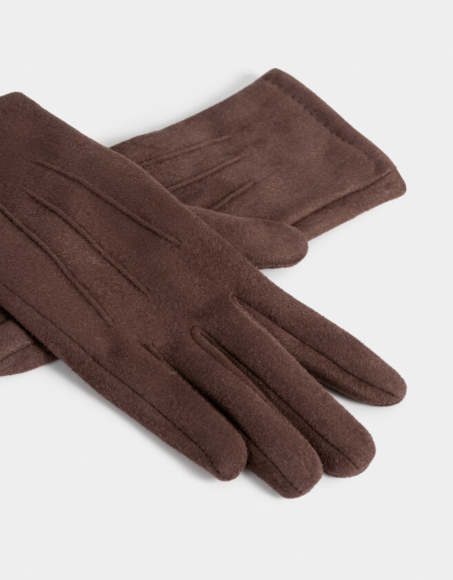 Guantes Varios Noche Guantes Gamuzados - Marron Chocolate