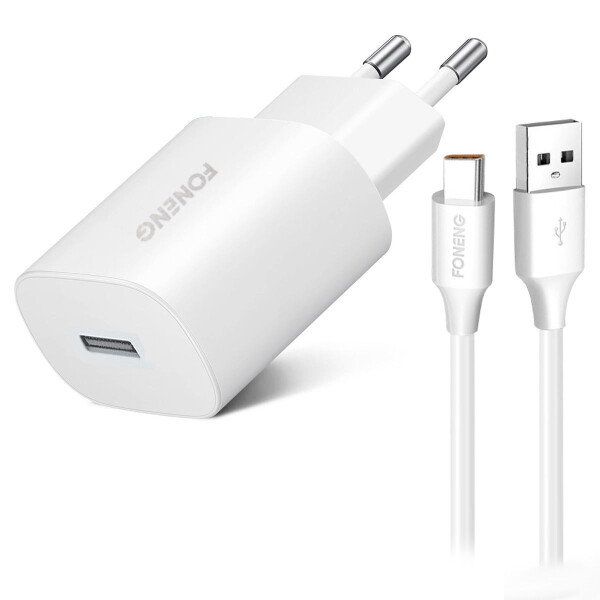 Cargador Foneng Eu43 + Cable Usb Tipo C 2.1a CARGADOR FONENG EU43 USB C 2.1A