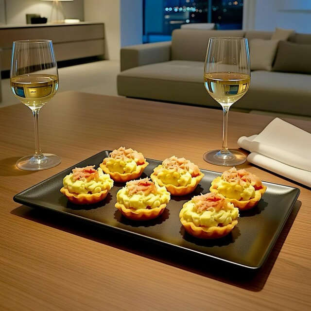 6 Canapés de Palmitos y Jamón 6 Canapés de Palmitos y Jamón