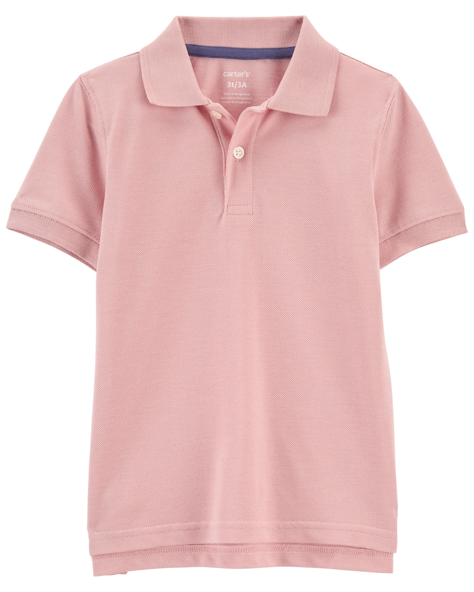 Remera polo de algodón, manga corta. Talles 12-24M Remera polo de algodón, manga corta. Talles 12-24M