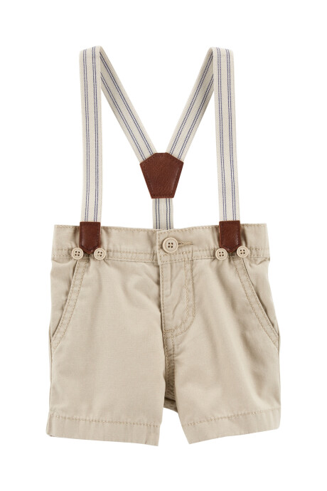 Short de algodón clásico con tirantes. Talles 3-24M Short de algodón clásico con tirantes. Talles 3-24M