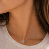 Colgante con Cadena Liora de Oro Blanco 18k con Brillantes Colgante con Cadena Liora de Oro Blanco 18k con Brillantes