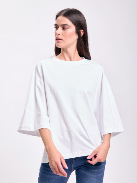 Remera manga ancha Blanca