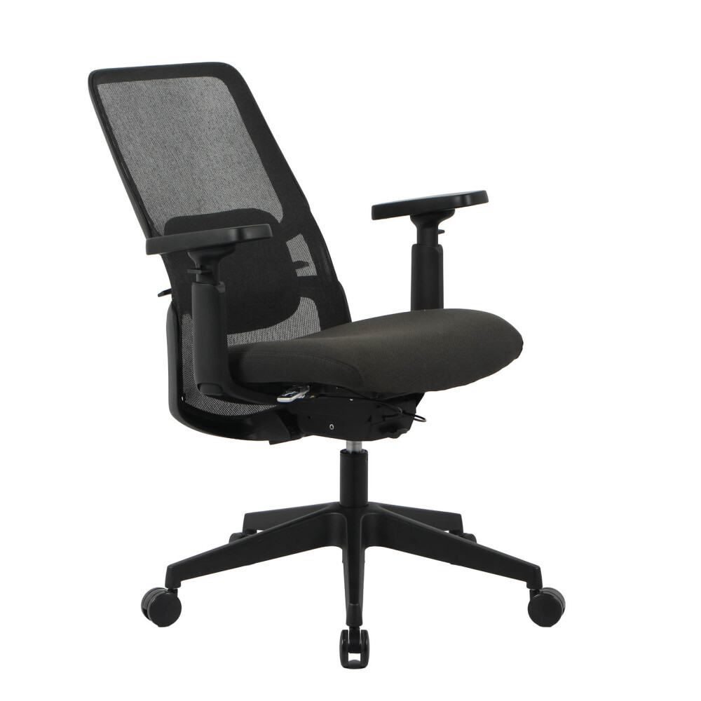 SILLA DE OFICINA MALLA-Y-POLIPROPILENO NEGRO M2