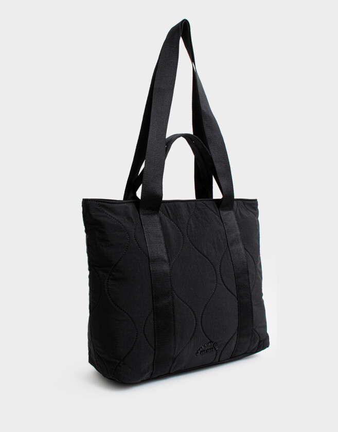 Shopper Puffy Cartera Shopper Acolchada - Negro