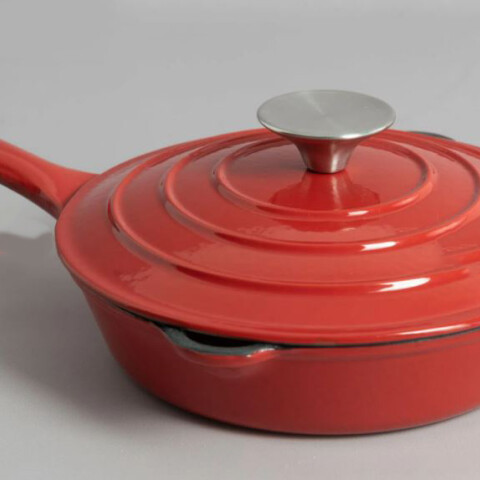 Sartén Roja 20 cm. Esmaltada c/ Tapa Volf Haoke Sartén Roja 20 cm. Esmaltada c/ Tapa Volf Haoke