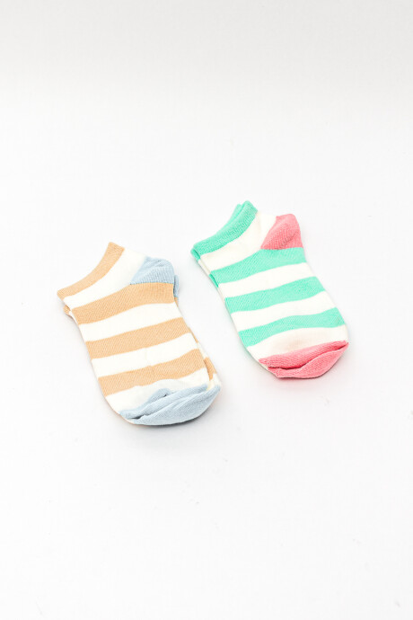 Medias Ankle Cartun, Pack X 2 Color Unico