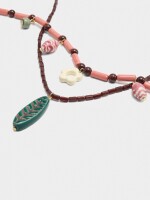 Set De Collares Con Cerámica multicolor