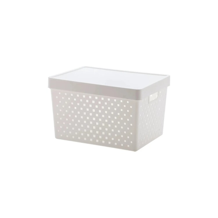 CAJA CESTO ORGANIZADOR QUADRATTA 39X29X24CM Sin color