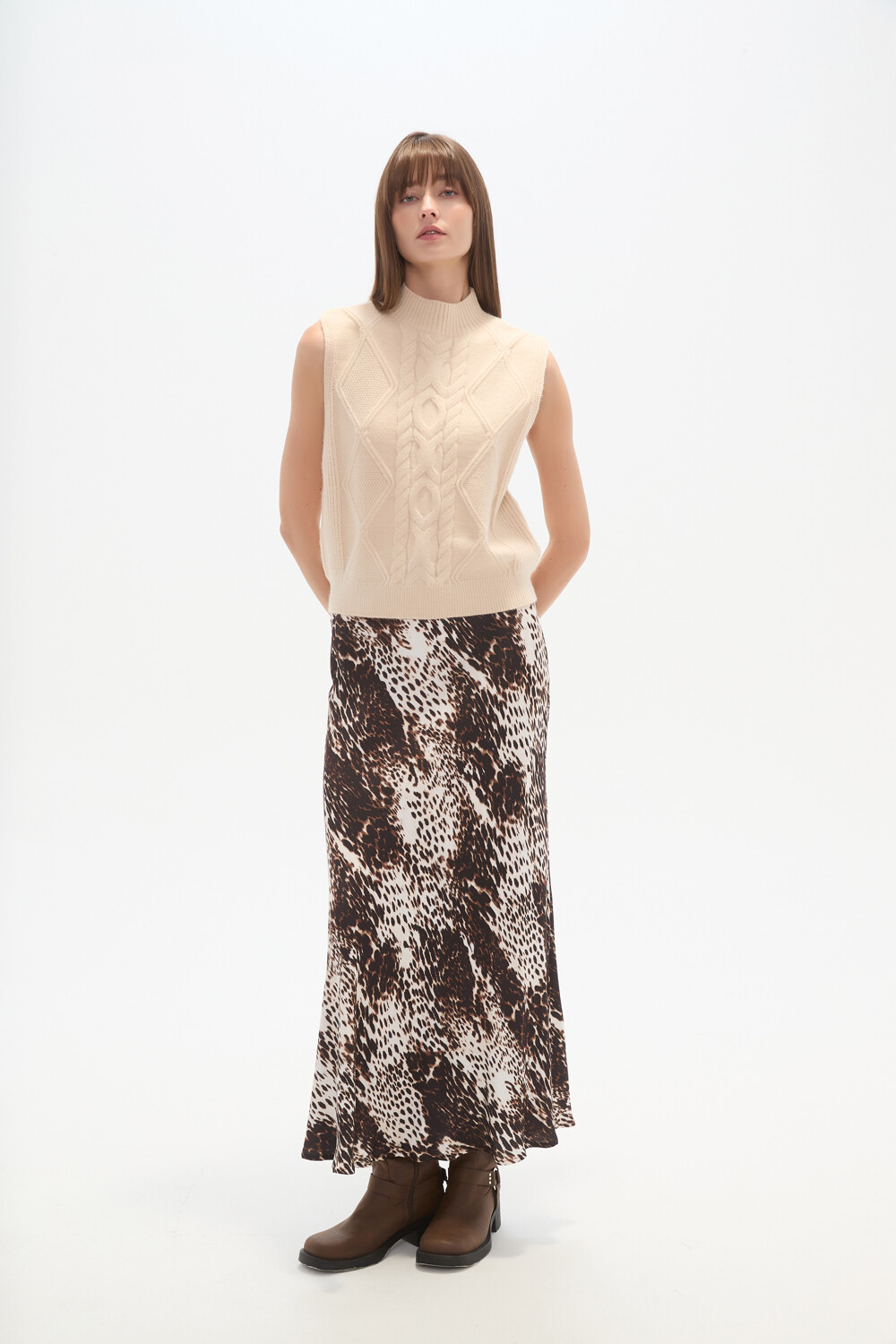 Chaleco Vesti Beige Claro