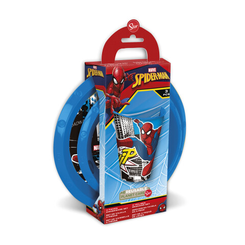 Set x 5 Infantil Disney Spiderman Surtidos 100 para Microondas U