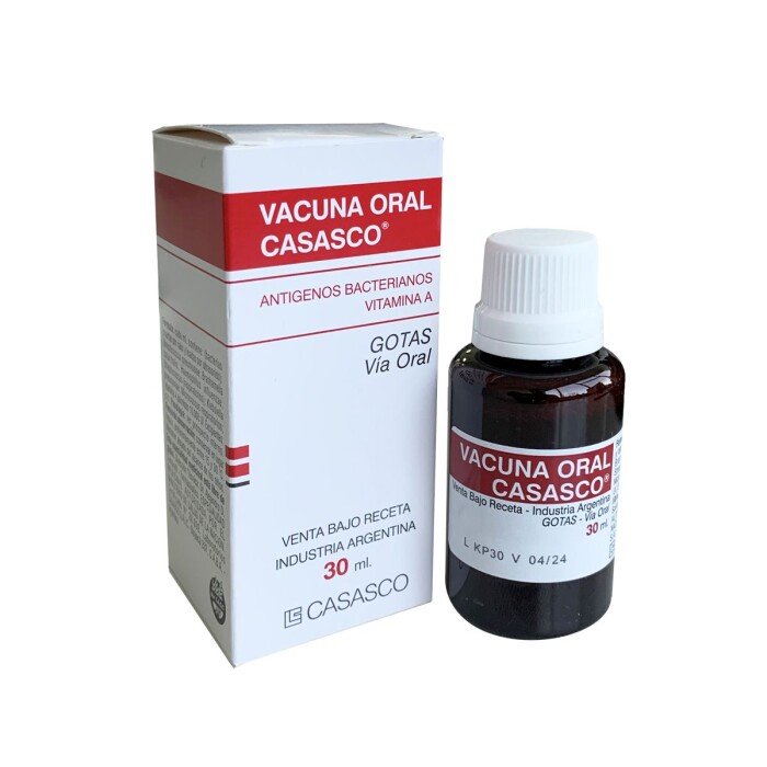 VACUNA ORAL CASASCO GOTAS FR. X 30 ML. única