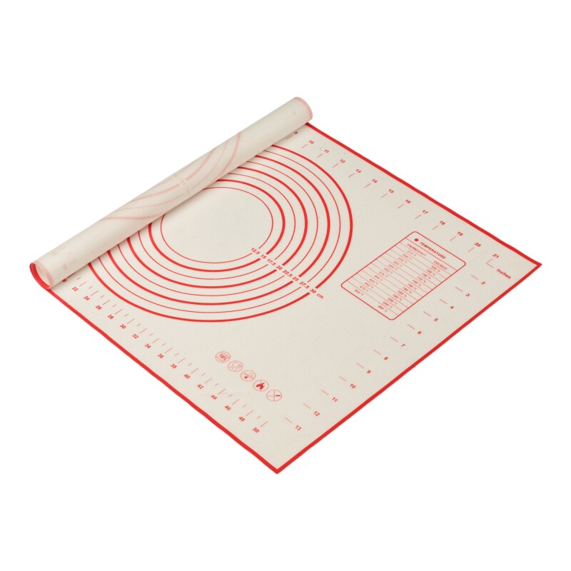 Placa Tapete Silicona Con Guías / Medidas 60x40cm Amasar Sin Color