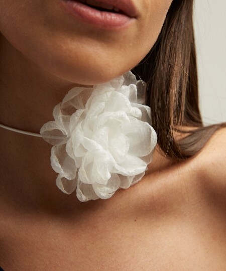 CHOKER MAXI FLEUR WHITE