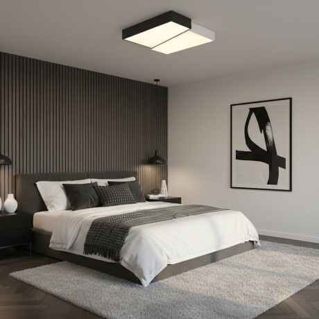 Plafón led moderno rítmico, blanco y negro 24w - 40 cm Plafón led moderno rítmico, blanco y negro 24w - 40 cm