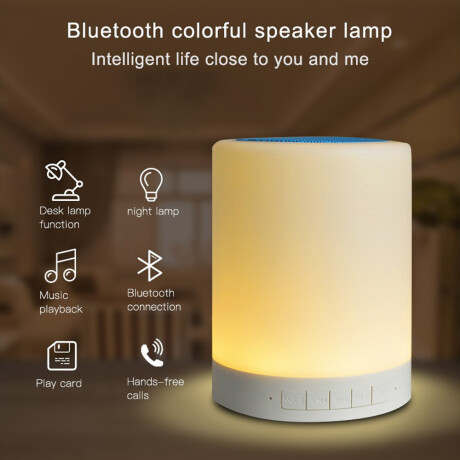 Lámpara Parlante Touch Inteligente Con Bluetooth Blanco