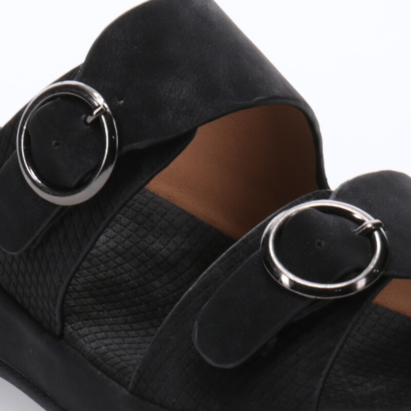 Sandalias de Mujer Lady Confort BERTRAND con tiras y hebilla Negro