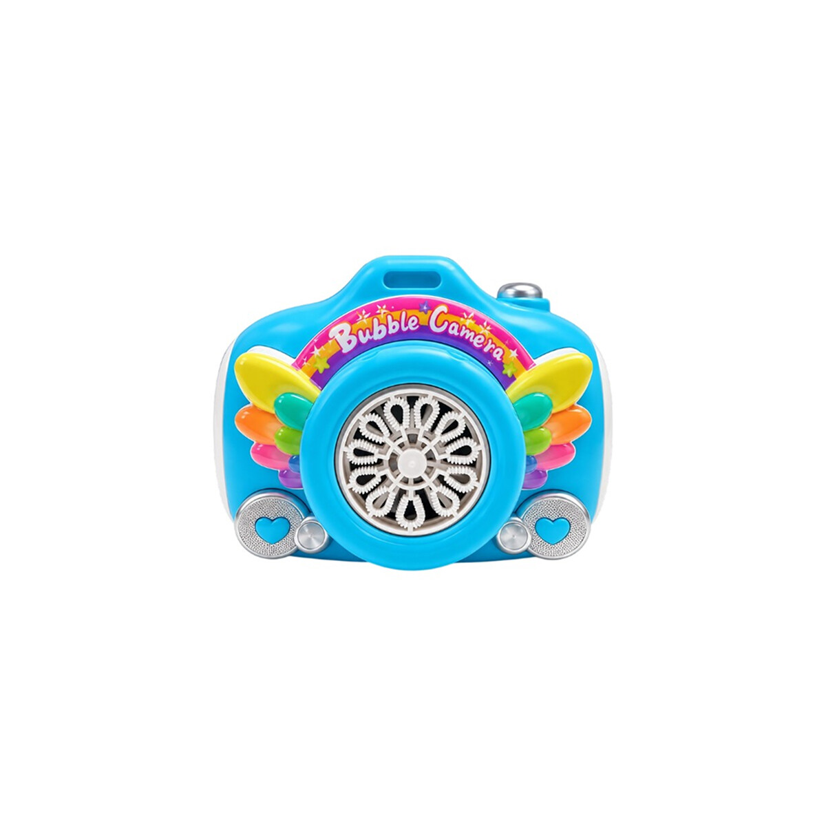 Burbujero con forma de cámara y correa para niños - Celeste 