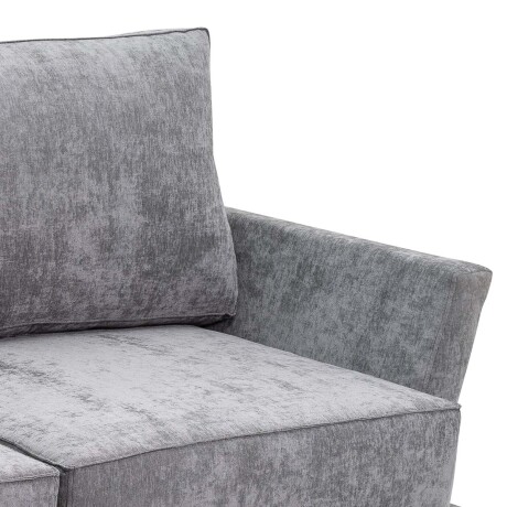 Sofá Amadeus - Tela Microfibra - 2 cuerpos 2222 (Grafito)