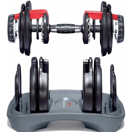 Set 2 Mancuernas Automáticas C/ 48kg Discos + Soporte Set 2 Mancuernas Automáticas C/ 48kg Discos + Soporte