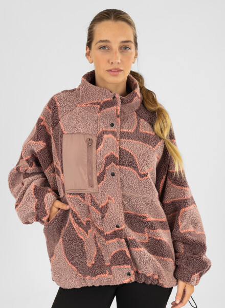 Campera burgundy sherpa Rosa antique