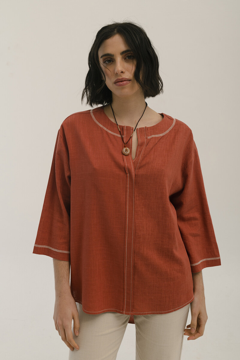 BLUSA ANTONIA - BRICK 