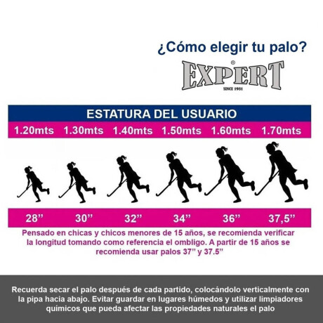 Palo Hockey Expert Platinum Fibra Reforzado 28 A 37.5 Platinum Rosado - Talle 36.5
