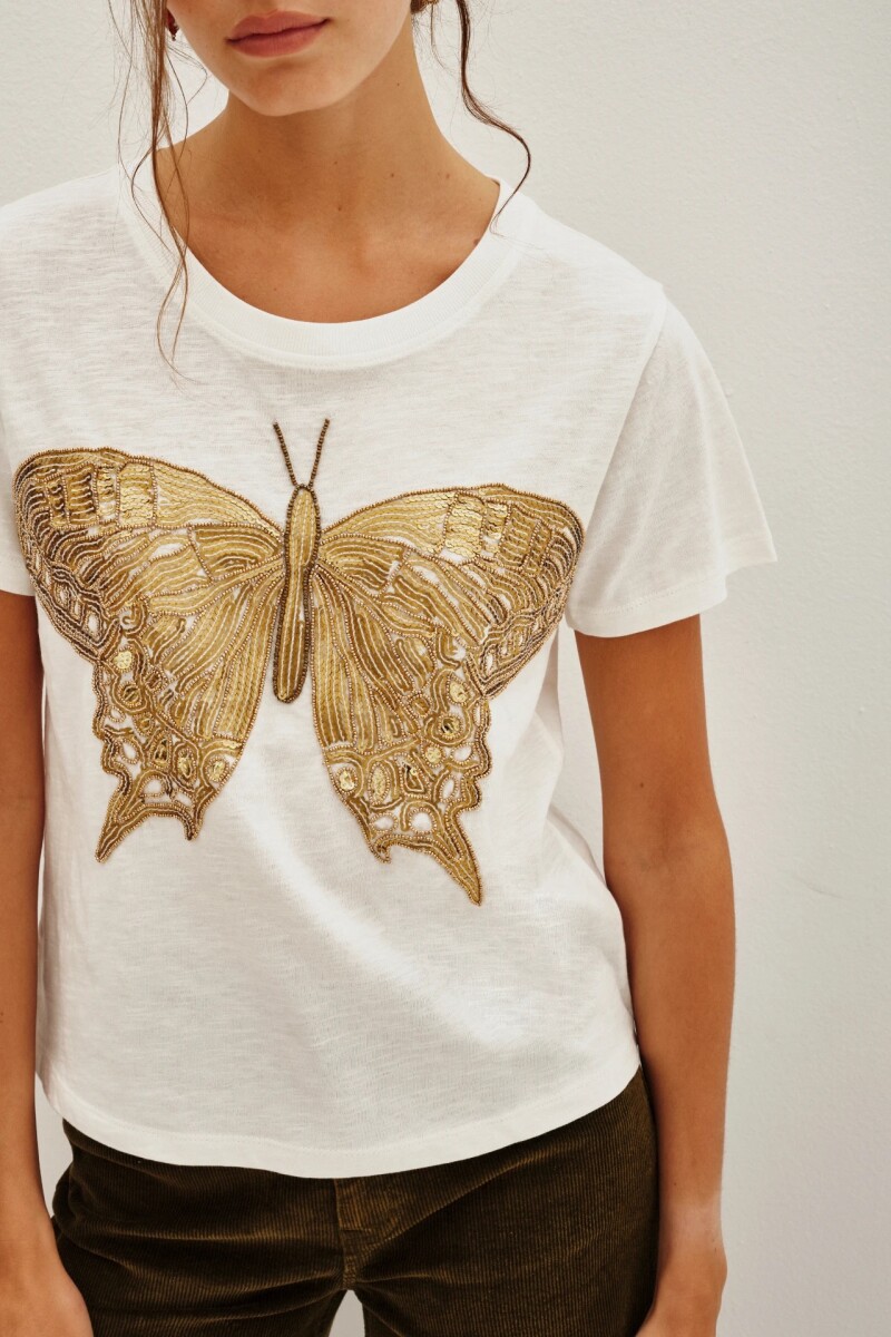 Remera Butterfly Rainbow Crudo